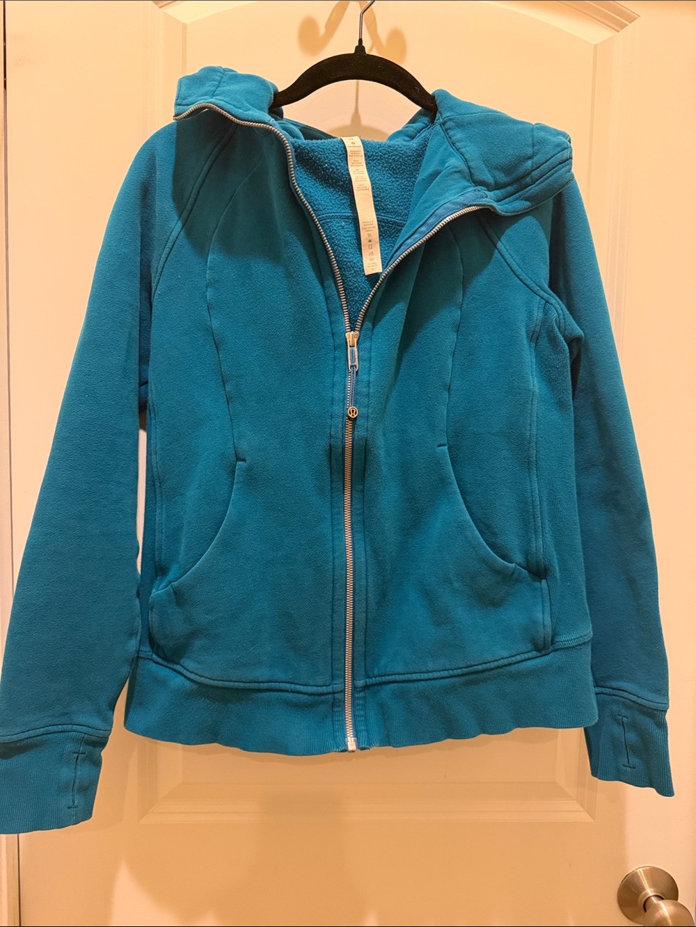 lululemon Teal Hooded Zip Fleece Jacket